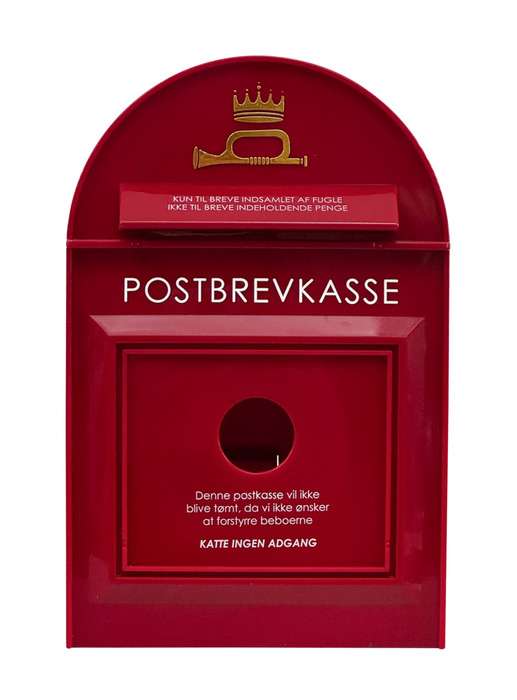 Fuglehus postkasse rød